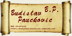 Budislav Paučković vizit kartica